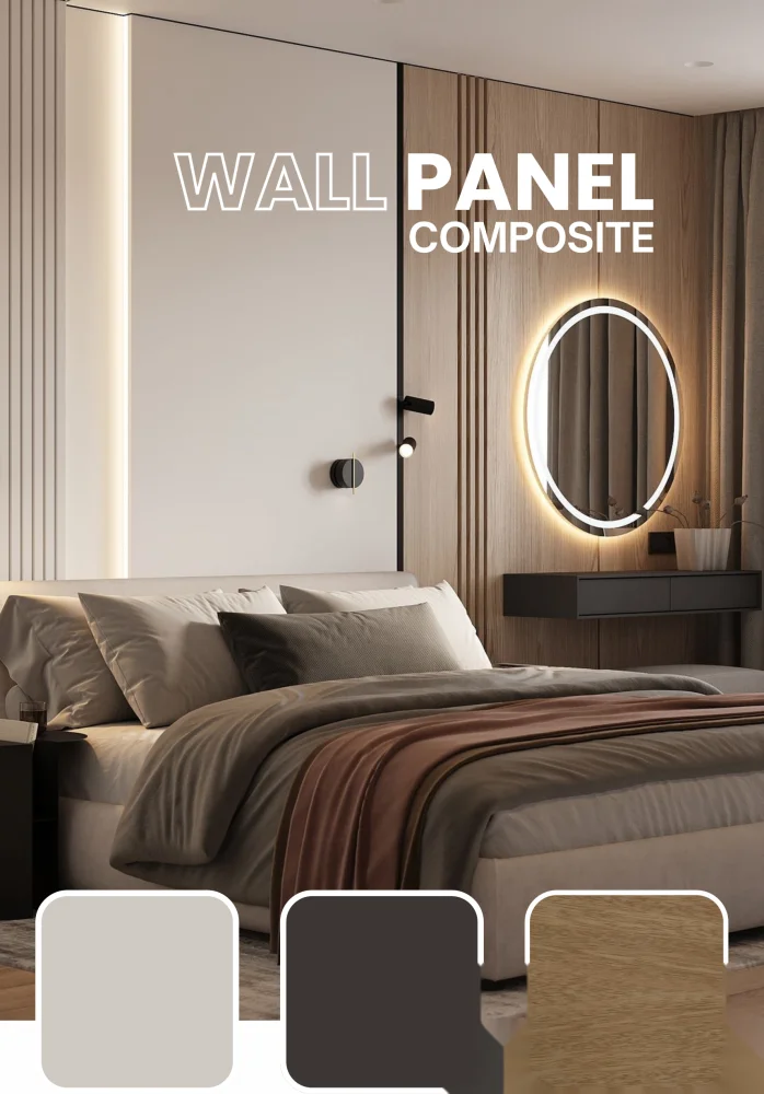 Kamar tidur utama residensial premium lantai marmer mewah